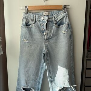 PacSun Blue Dad Jeans Distressed Style